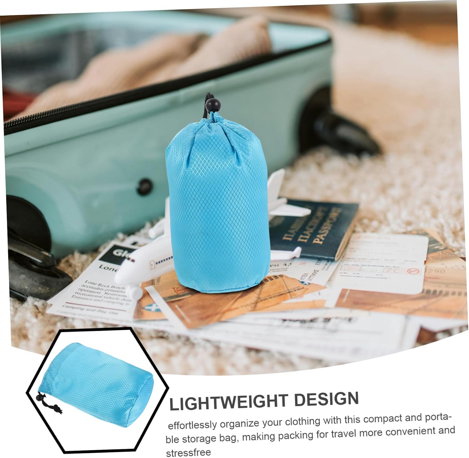 Waterproof Drawstring Stuff Sack for Jackets, Travel Camping Xmas image 3