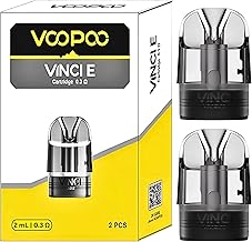 VOOPOO VINCI E Pod [0.3 ohm Large | 32w - 40w] 2 Pack - WORKS WITH: VINCI E80, VINCI E120, and Argus E40 Kits - Top-Fill, DTL Vaping - Nicotine Free