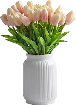 30pcs Artificial Tulip Real Touch Flower for Wedding Home Decor Centerpiece