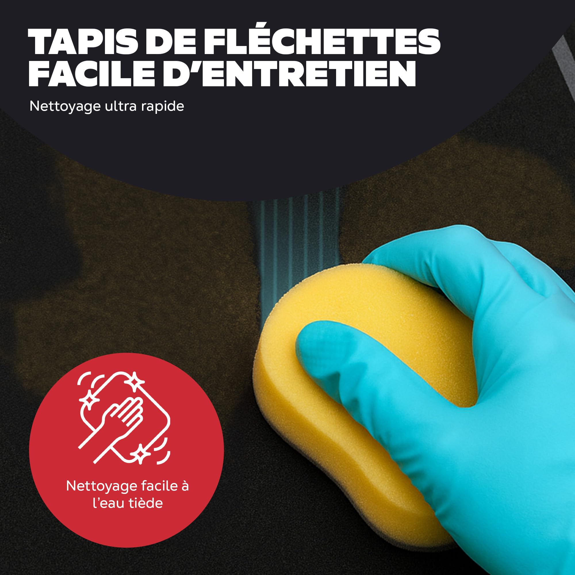 Tapis de fléchettes professionnel - 237 x 80 cm - Accessoire de fléchettes pour la maison, le bureau, le pub, les fêtes - Tapis de fléchettes avec indicateur de taille de tournoi et ois - Tapis de