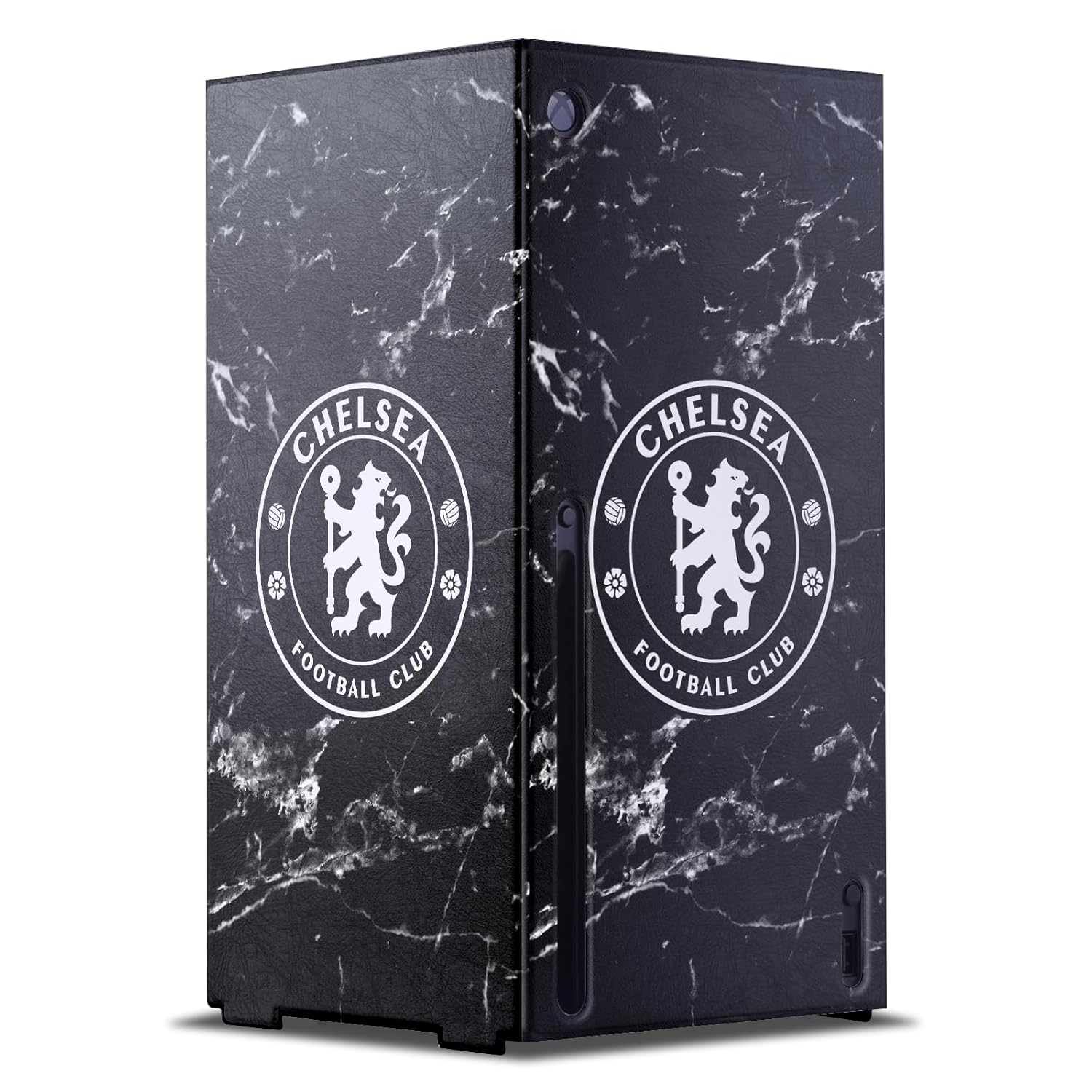 Head Case Designs Officially Licensed Chelsea Football Club Black Marble Art Game Console Wrap Case Cover Compatible With Xbox Series X