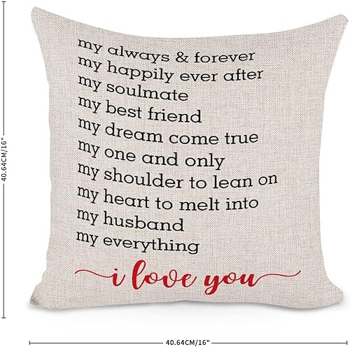 Miniatura 2 de Lettering Inspirational Quote My Always & Forever My Happily Ever After My Soulmate, fundas de almohada de 16 x 16 pulgadas, fundas de almohada de