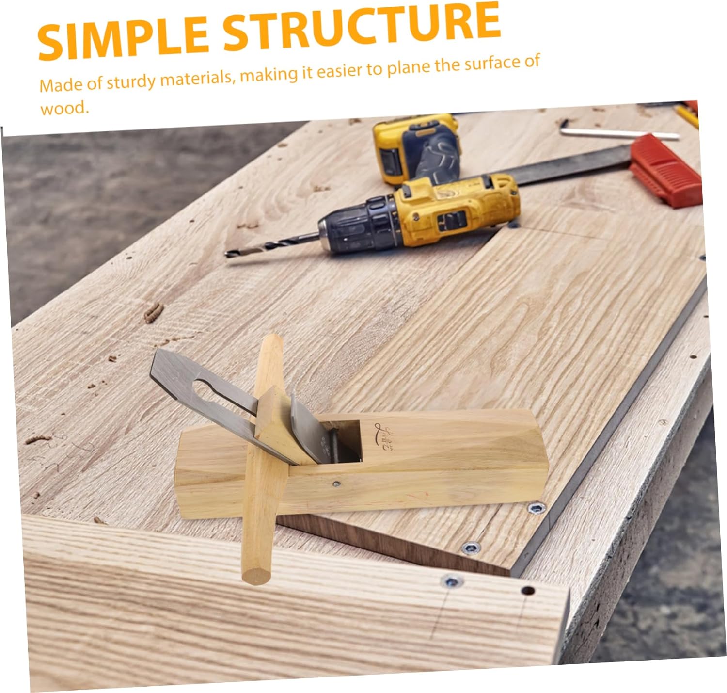 Angoily 1set Portable Handheld Wood Planer Trimming Tool for Woodworking Projects Effortless Hand-pushed Versatile Planer for Crafting