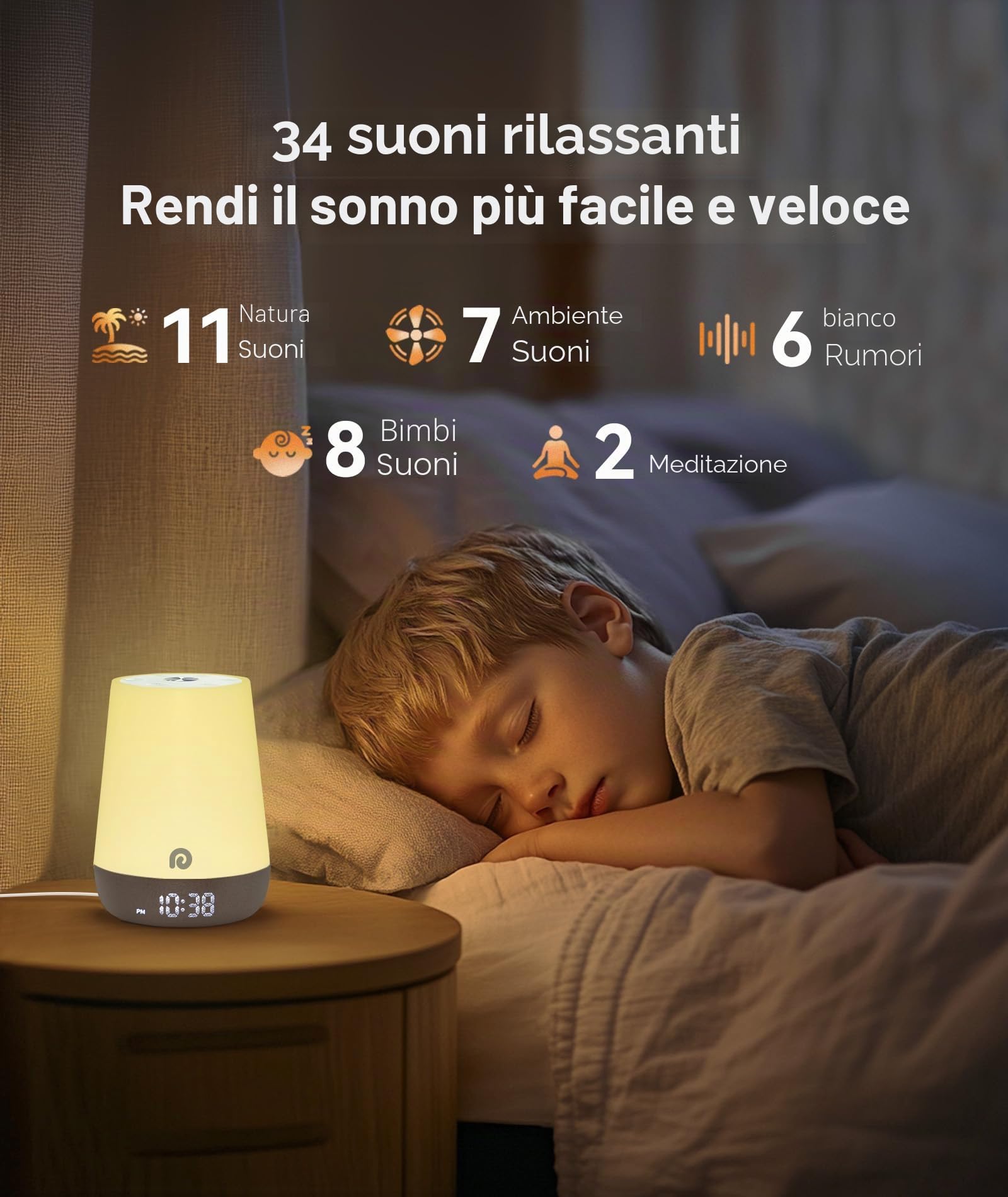 Dreamegg macchina del rumore bianca d44 neonato