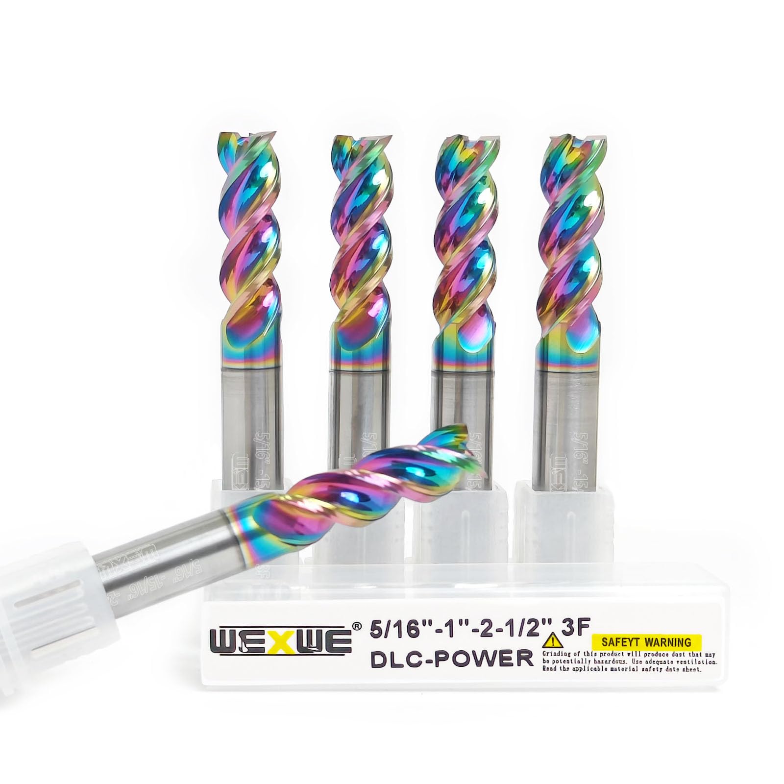 Carbide End Mill Set - Diamond Coating for Metal -7 Carbide End Mill Set - Diamond Coating for Metal -7