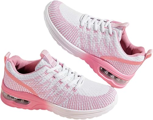 Womens Sneakers Air Cushion Running Shoes Womens Lightweight Arch Support Walking Shoes Lightweight Soft Sole Tennis Shoes Outdoor Fashion Walking Shoes