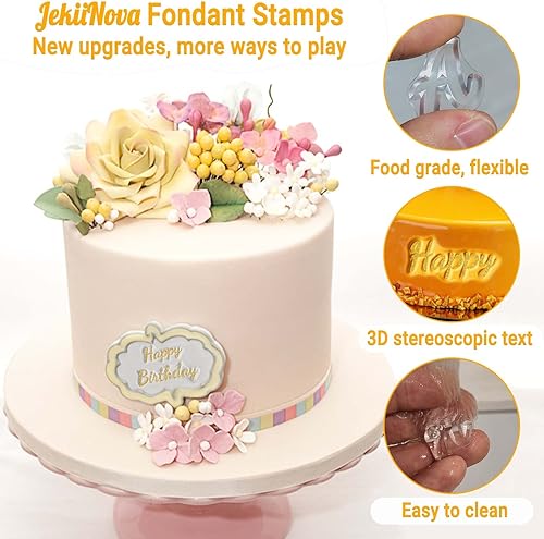 Miniatura 4 de 4 sellos de pastel del alfabeto, herramienta para galletas de fondant, bonita escritura a mano, sello de letras de fondant de grado alimenticio,