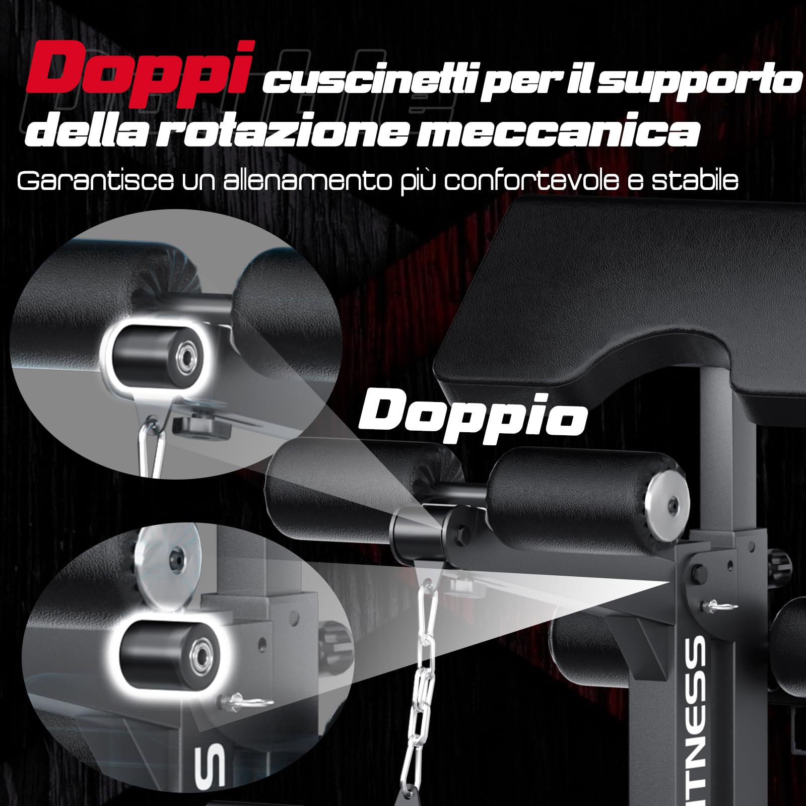 Keppi Panca Palestra Multifunzione, con 600 kg Capacità - Regolabile con Estensione per Gambe e Cuscinetto Preacher, Design Ultra Resistente per Casa - Bench3000 Max