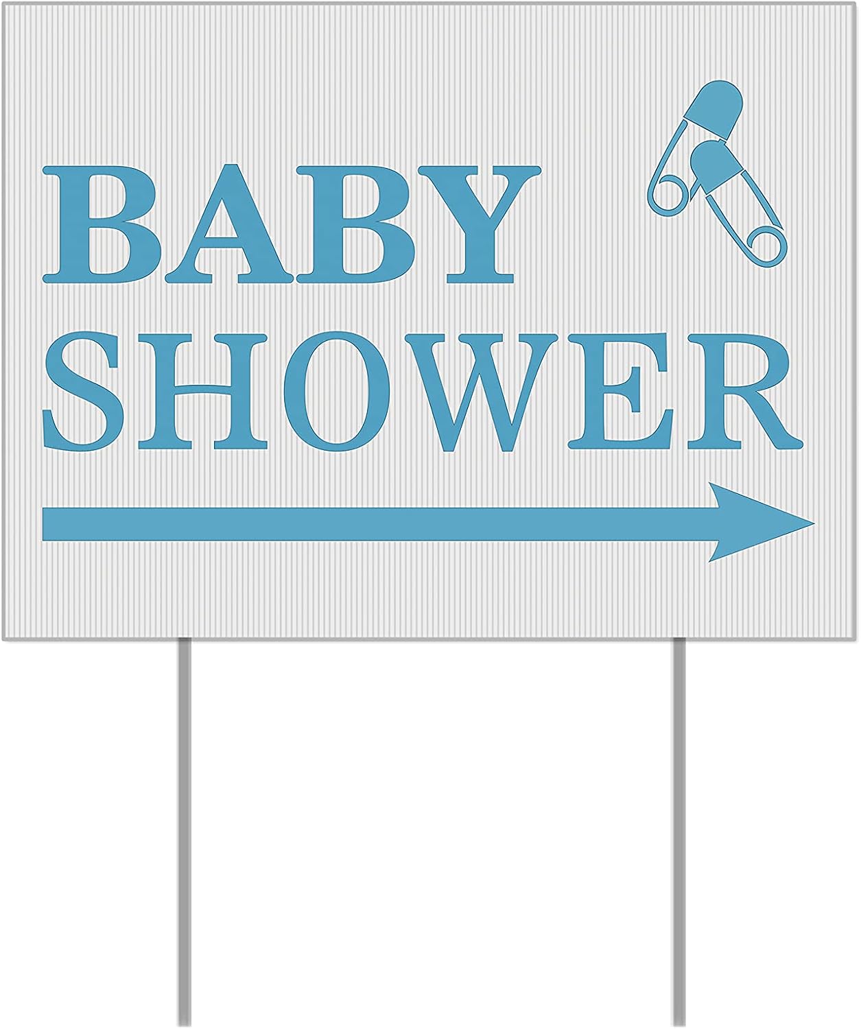 Baby Shower Yard Sign with Metal Stakes, Single Sided Non-Reflective UV Print Corrugated Plastic Sheets for Indoor & Outdoor Garden Signs (Size :- 12 W X 12 H)