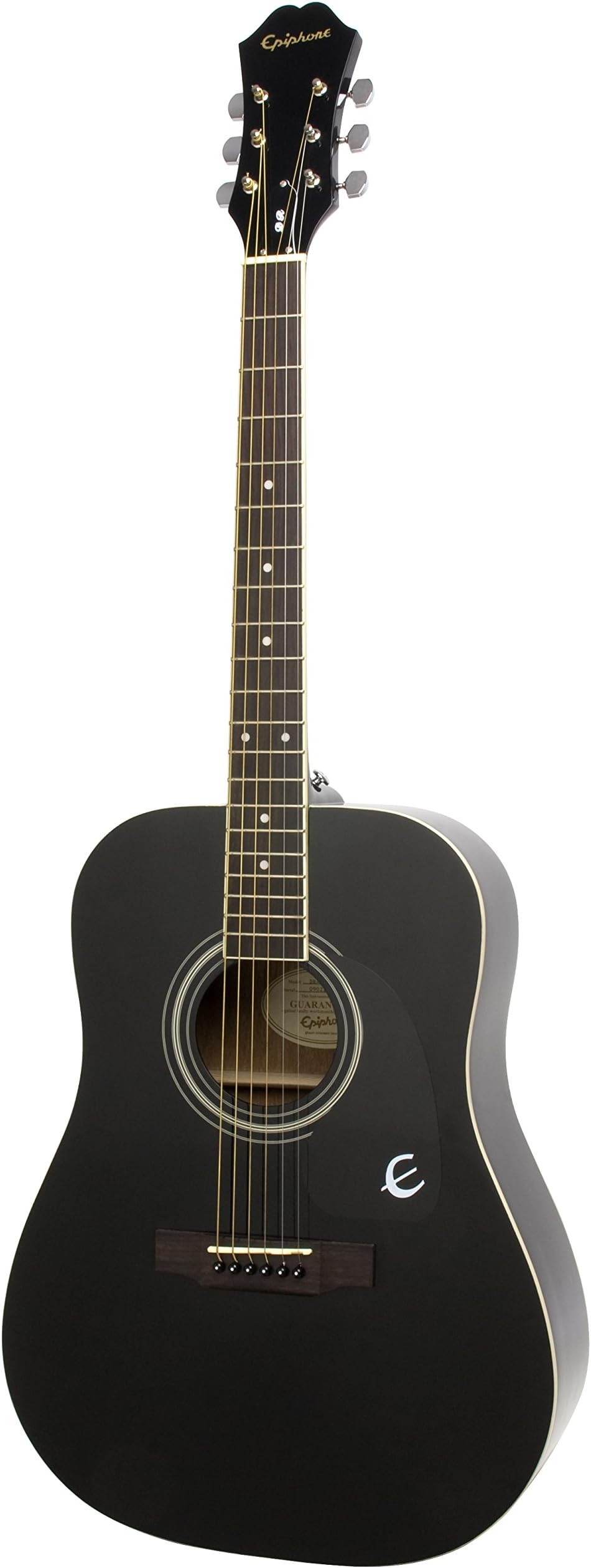 Epiphone エピフォン - 6弦 Dreadnought アコースティックギター - Ebony アコースティックギター アコギ ギター (並行輸入)