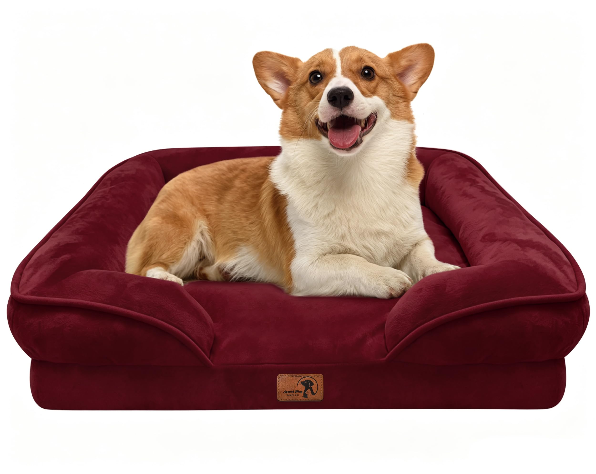 Burgundy / 28.0"L x 23.0"W x 6.5"Th