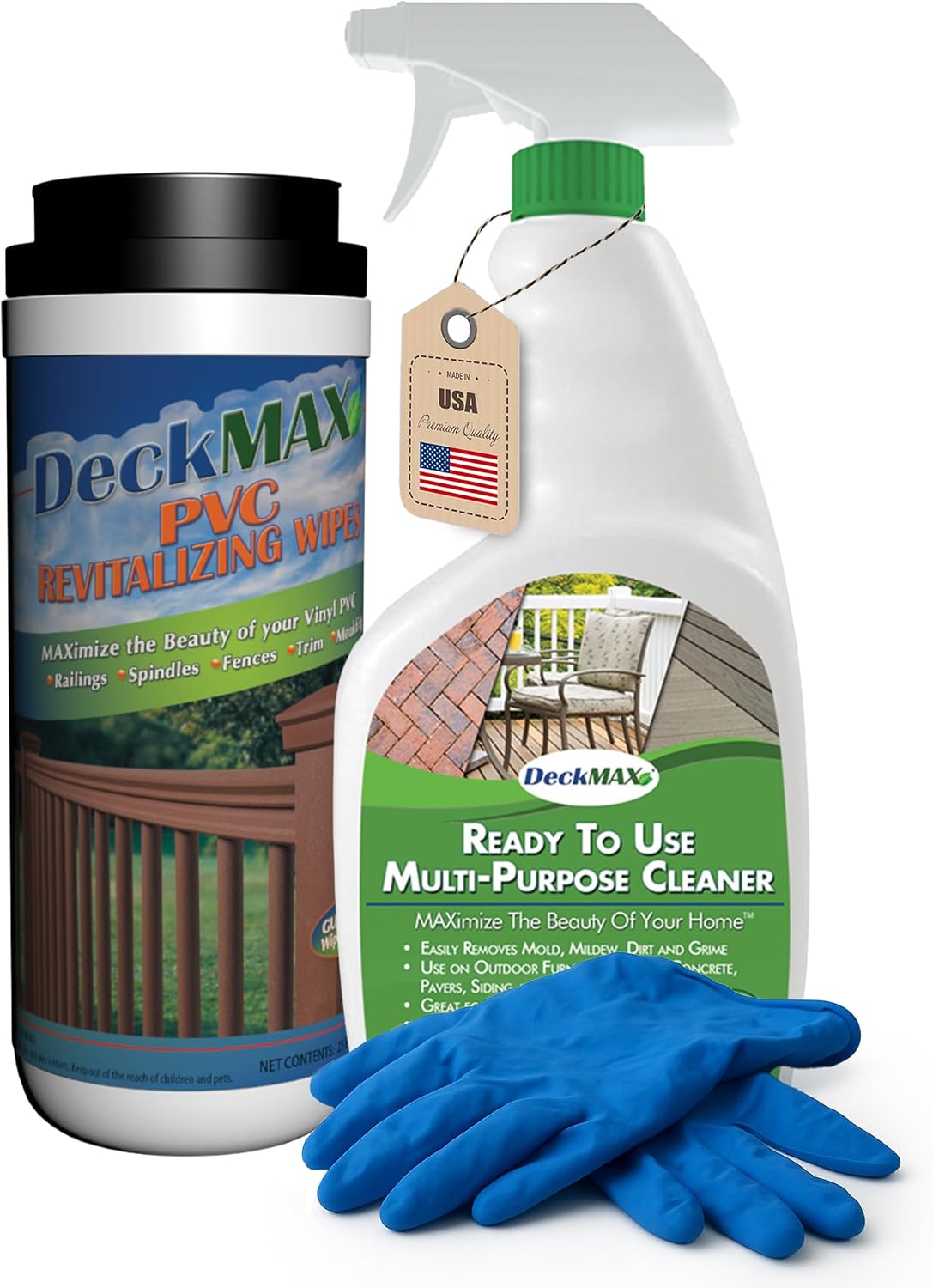 Wipe For Railing Amazon.com: DeckMAX PVC Wipe Bundle-Clean & Revitalize PVC Railings ...