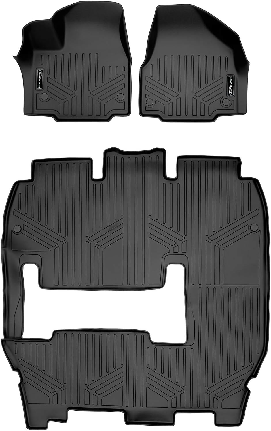 SMARTLINER Floor Mats 3 Row Liner Set for 2017-2020 Chrysler Pacifica