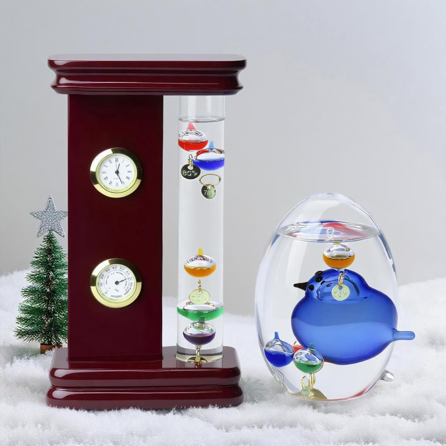Lily's Home Galileo Thermometer Indoor,Ideal Gift, Home Decor Accent