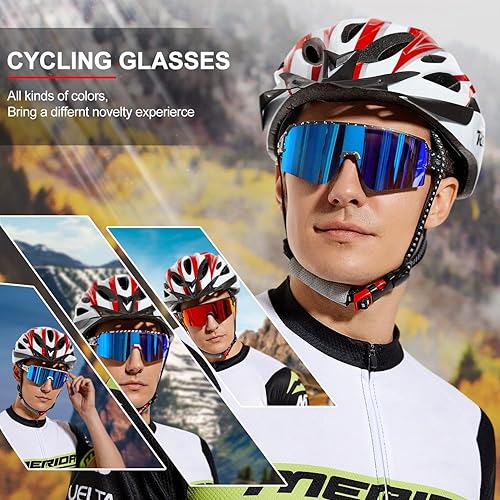Miniatura 5 de SPOSUNE Gafas de ciclismo polarizadas para hombres y mujeres, protección UV400, gafas de sol deportivas para béisbol, correr, pesca, equitación