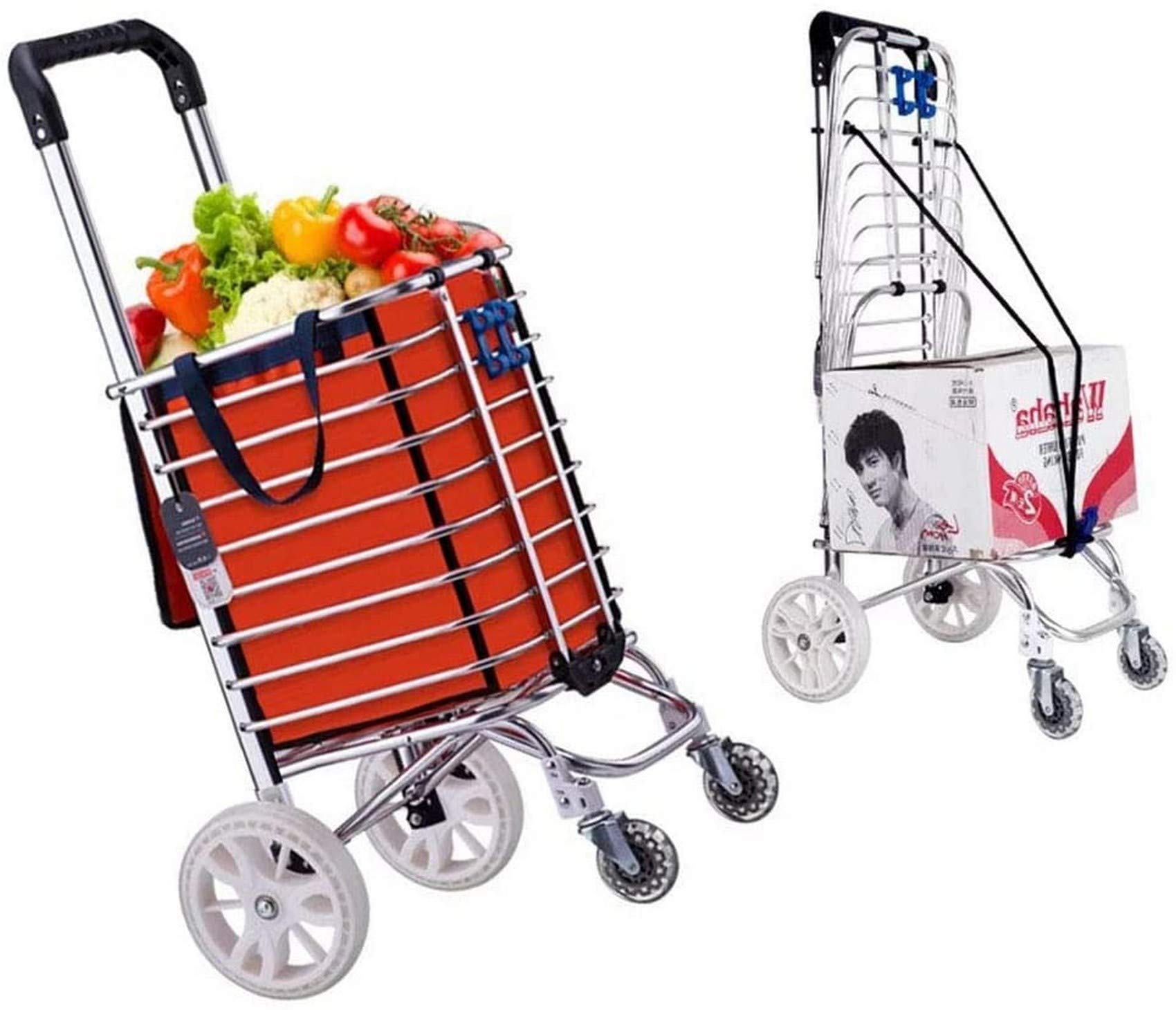 Buy Large Capacity Shopping Trolley Lightweight Folding Shopping Cart