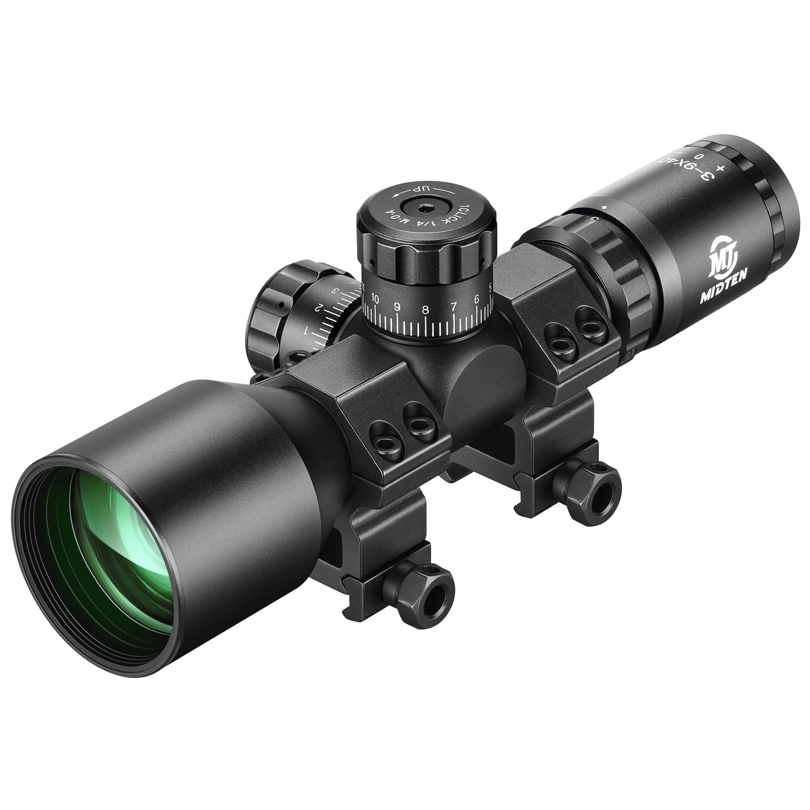 Midten 3-9x40 Compact Rifle Scope, Locking Turret, Mil-Dot Reticle, Zero Reset, SFP Rifle…