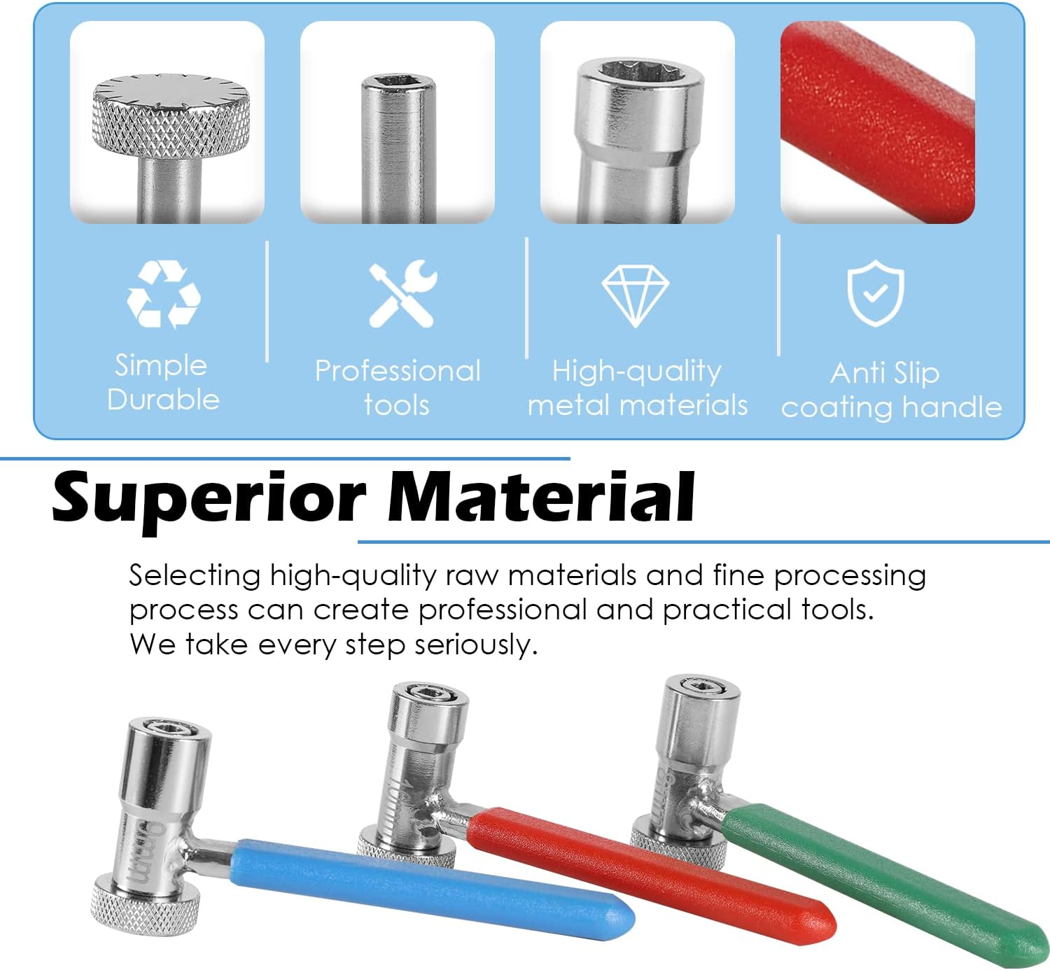 Motorcycle Valve Tappet Adjusting Wrench Tool Kit For Most Motorcycles ATVs and ATCs, Small Engine Valve Tappet Tools (6 PCS