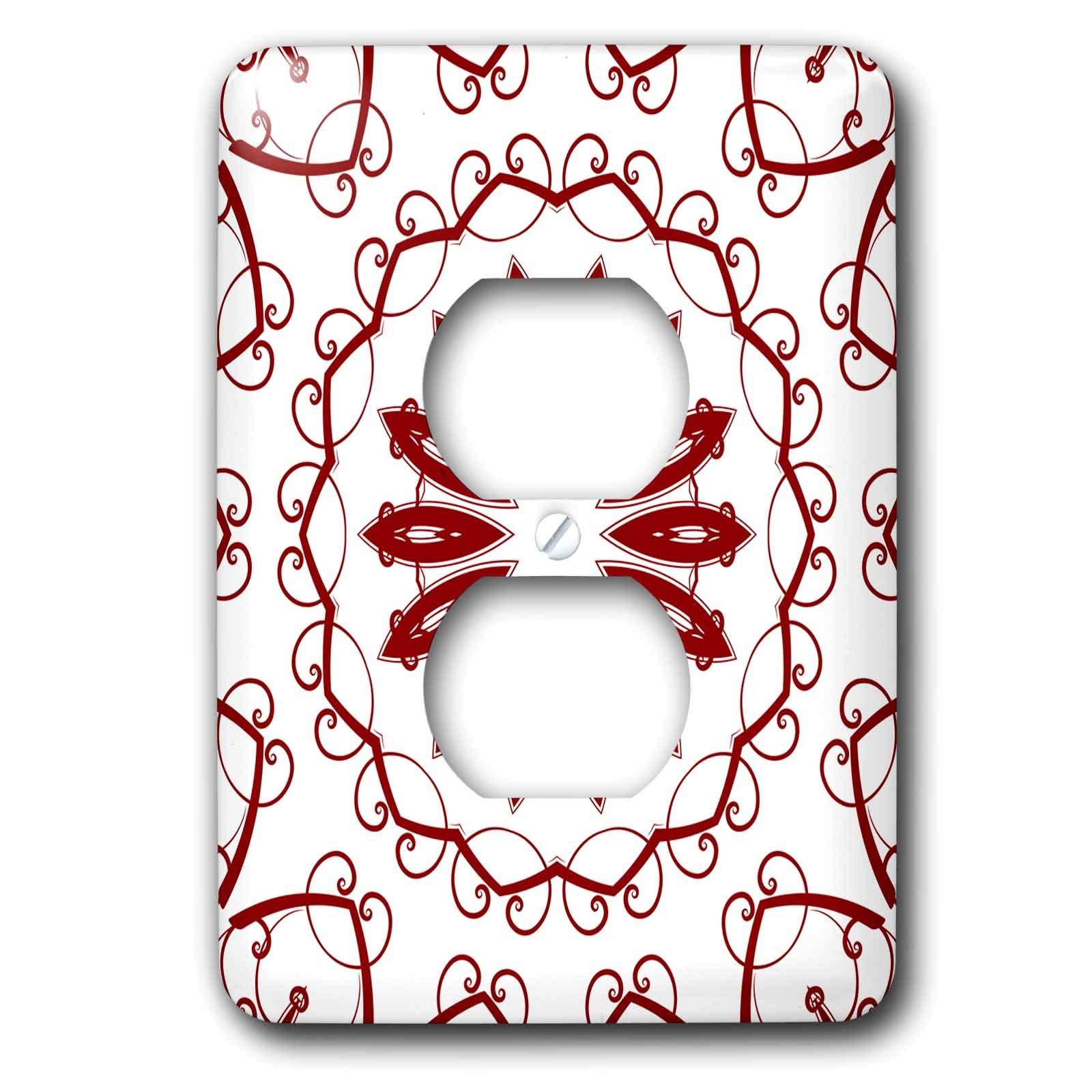 Plaque de prise de mandala rouge et noir habillage parfait pour salon contemporain