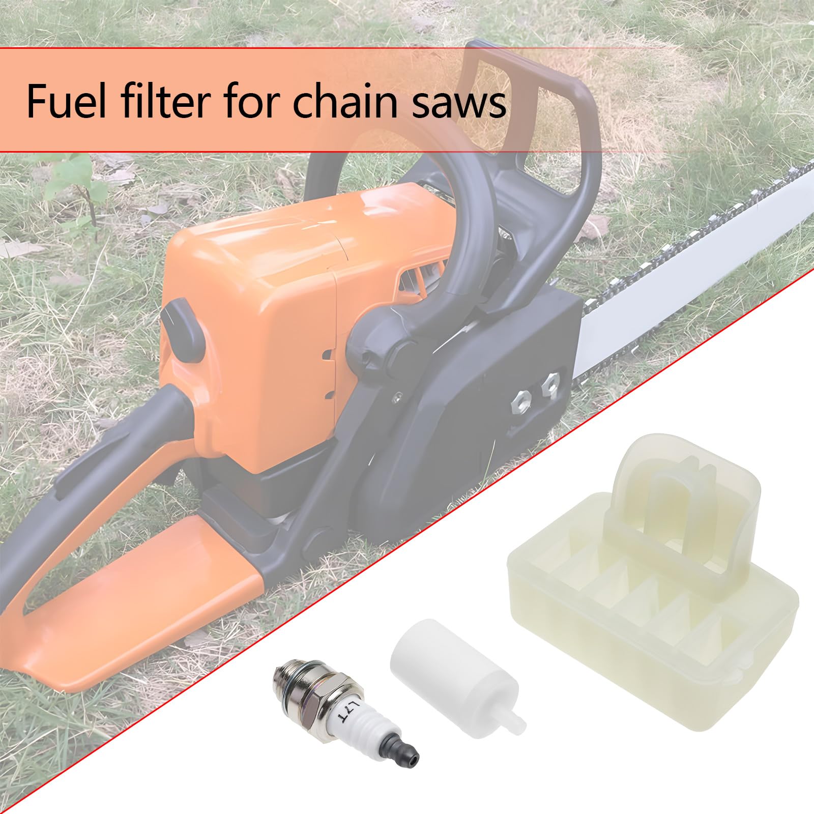 Create idea 3 Sets of Air Filter Spark Plug Fuel Filter Compatible with Husqvarna 135 135E 140 140E 435 435E 440E Compatible with McCulloch CS350 CS390 CS410 - Image 2