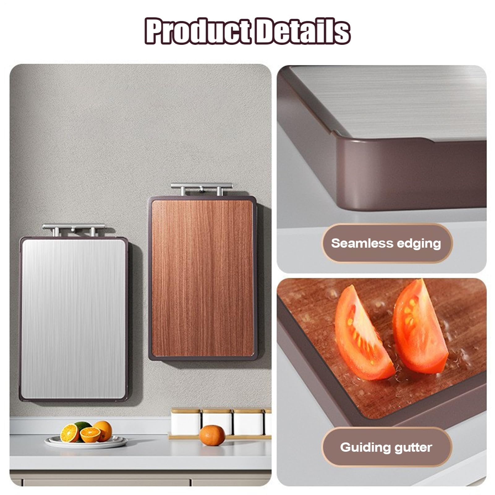 Tabla De Cortar Reversible Charcutería carnicero crudo cocido verdura pan | Tabla De Picar Antideslizante Reversible Pastelería Sushi Carnicería Para Hogar Restaurante Camping Píc