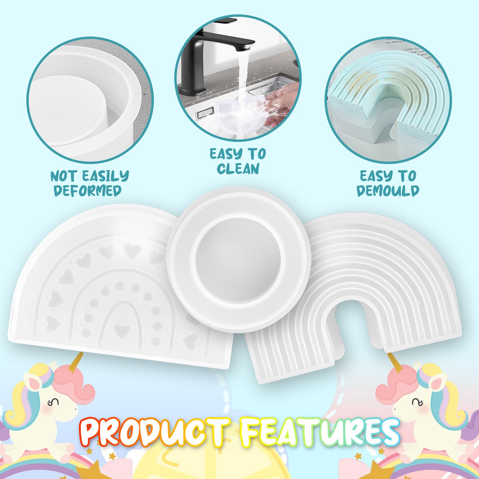 IonEgg Lot De 3 Moules Rectangulaires En Silicone Pour Barre Granola à