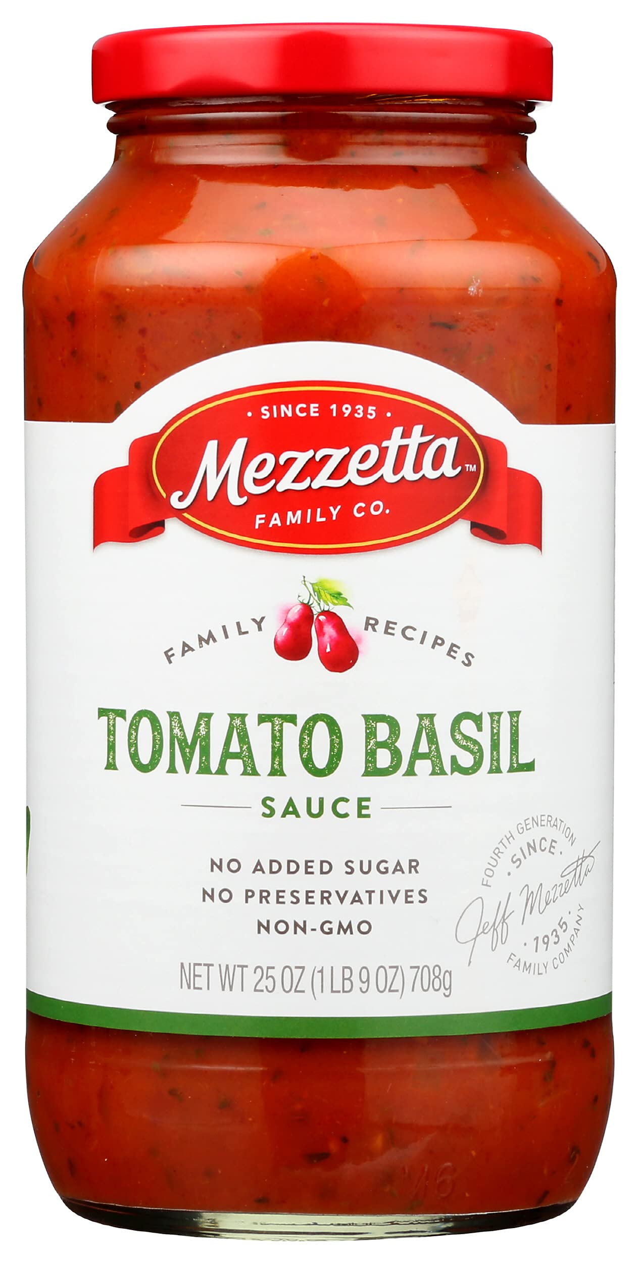 Mezzetta Pasta Sauce, Tomato Basil, 25 oz