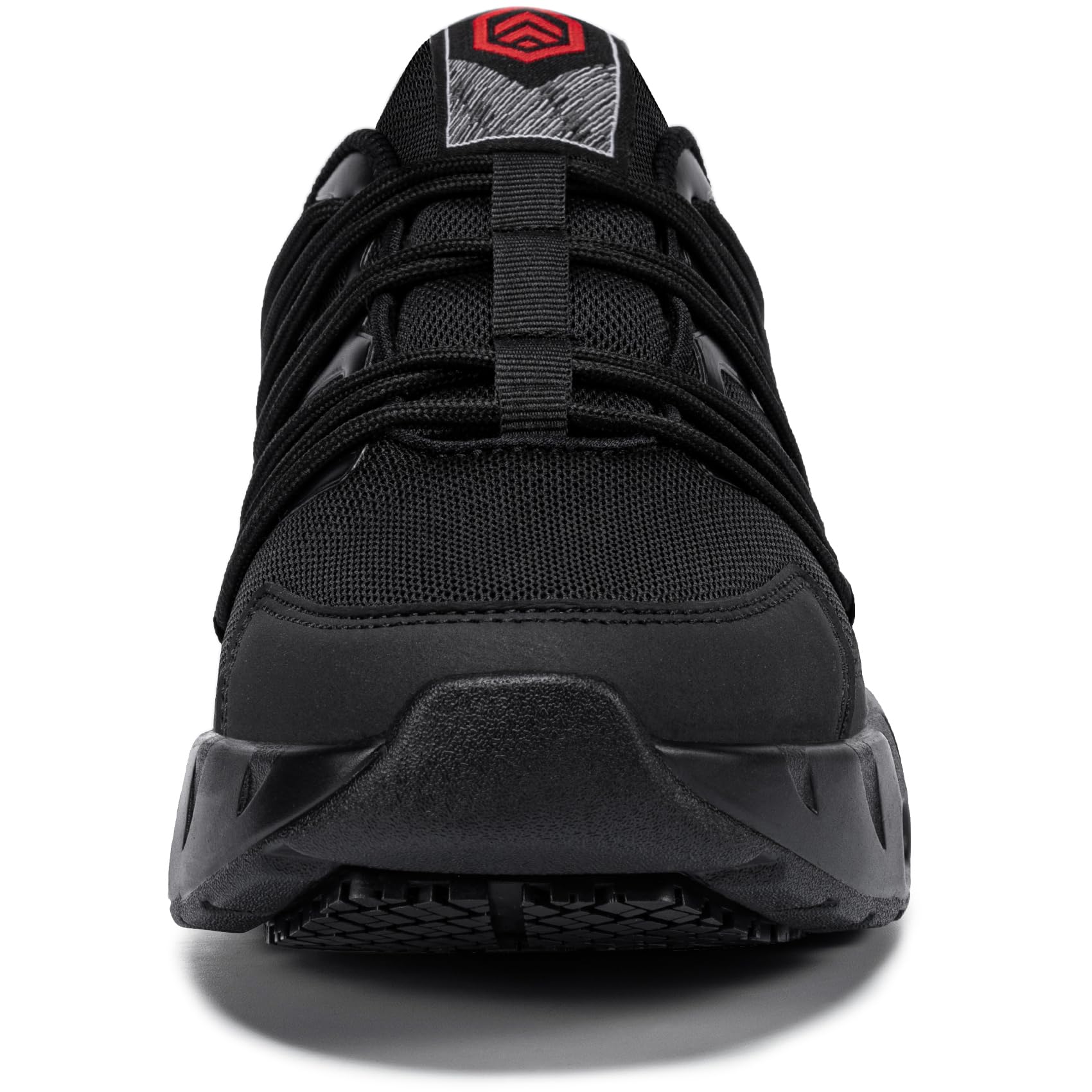 LARNMERN Antideslizante Cocina Zapatillas de Cocina Hombre Zapatos de Trabajo Hostelería Calzado Antideslizante sin Puntera (Negro Nuevo,42), YSEU01A-LCA313230190