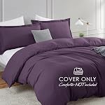 Hearth & Harbor Purple Duvet Cover King Size - 3 Piece King Duvet Cover Set, Soft Double Brushed King Duvet Covers with Button Closure, 1 King Size Duvet Cover 104x90 inches and 2 Pillow Shams