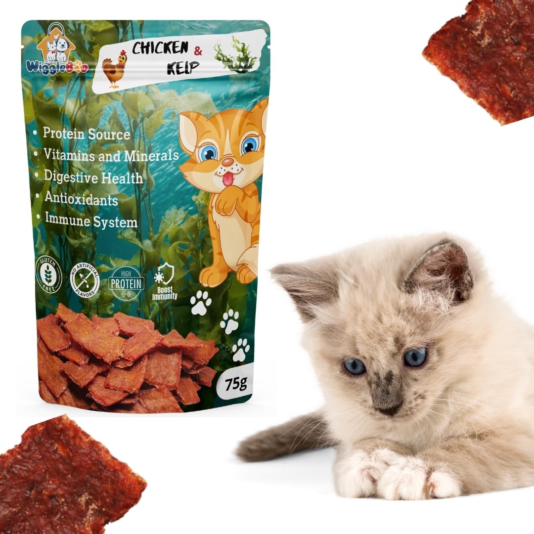 See full amazon price history chart for WiggleBoo Chicken & Kelp Cat Treat | Protein Rich | Fiber Rich | Crunchy Healthy Snacks | 100% Natural | 75g WiggleBoo Chicken & Kelp Cat Treat | Protein Rich | Fiber Rich | Crunchy Healthy Snacks | 100% Natural | 75g (B0CQJSTXSQ) Amazon Price History, Amazon Price Tracker