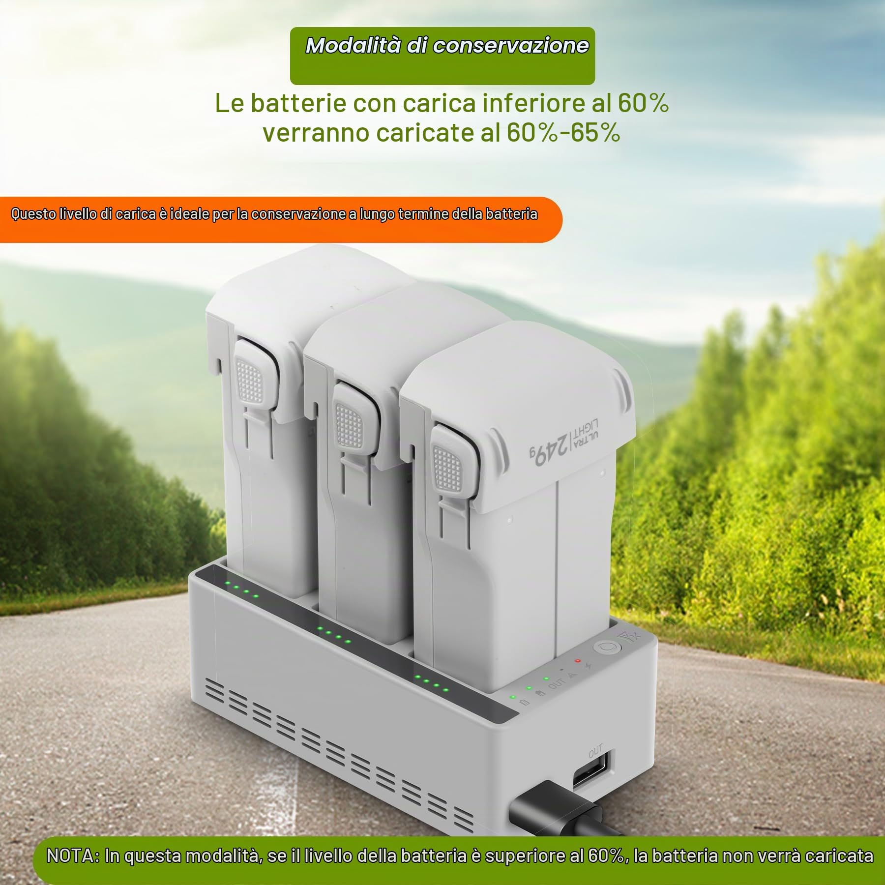 Caricabatterie da 100 W rapido per DJI Lito 1 X1, stazione di ricarica bidirezionale, hub di ricarica, carica 3 batterie, accessorio per la ricarica della batteria del drone