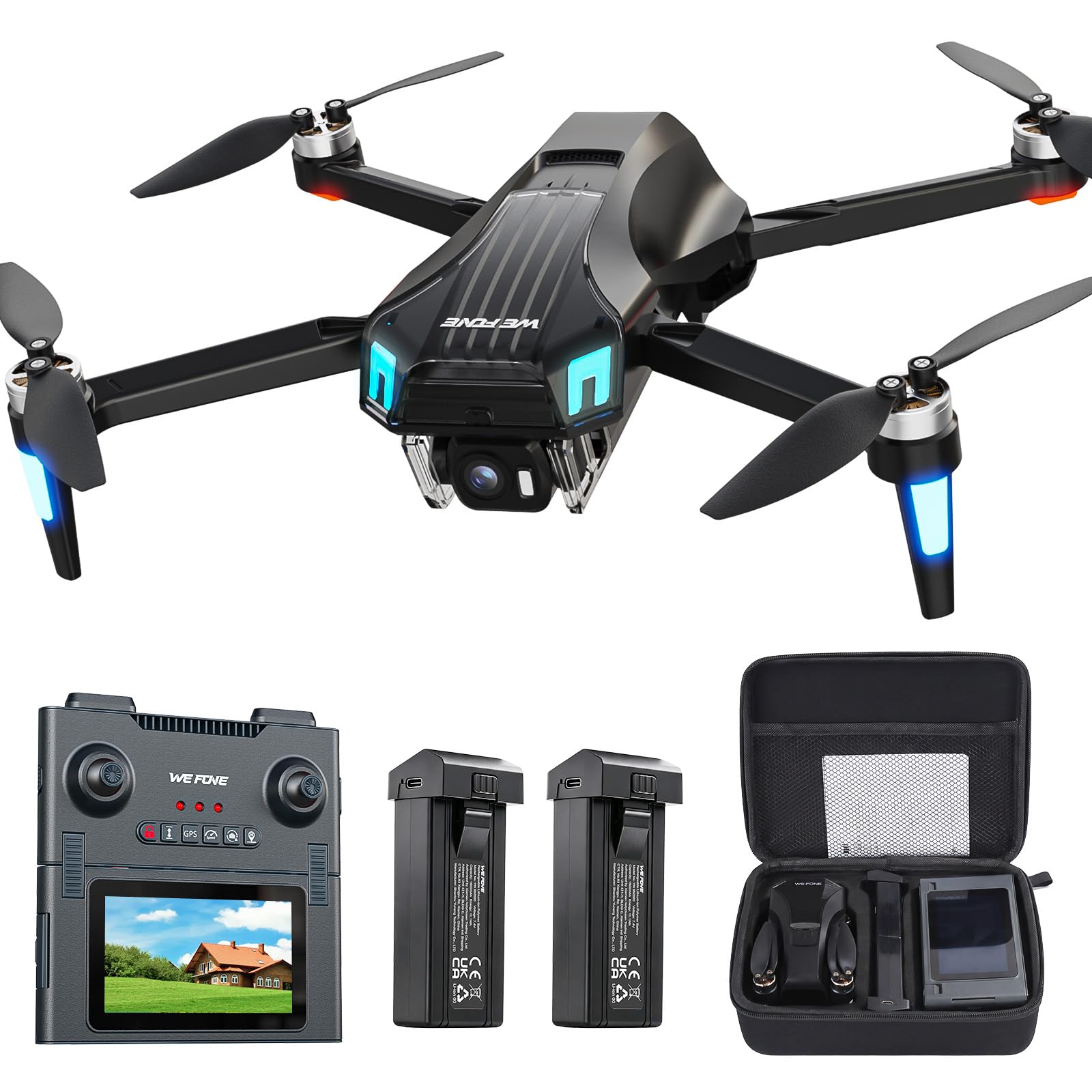 WF35 GPS Drone with 4.3″ Screen Controller and 4K HD Camera for Beginners