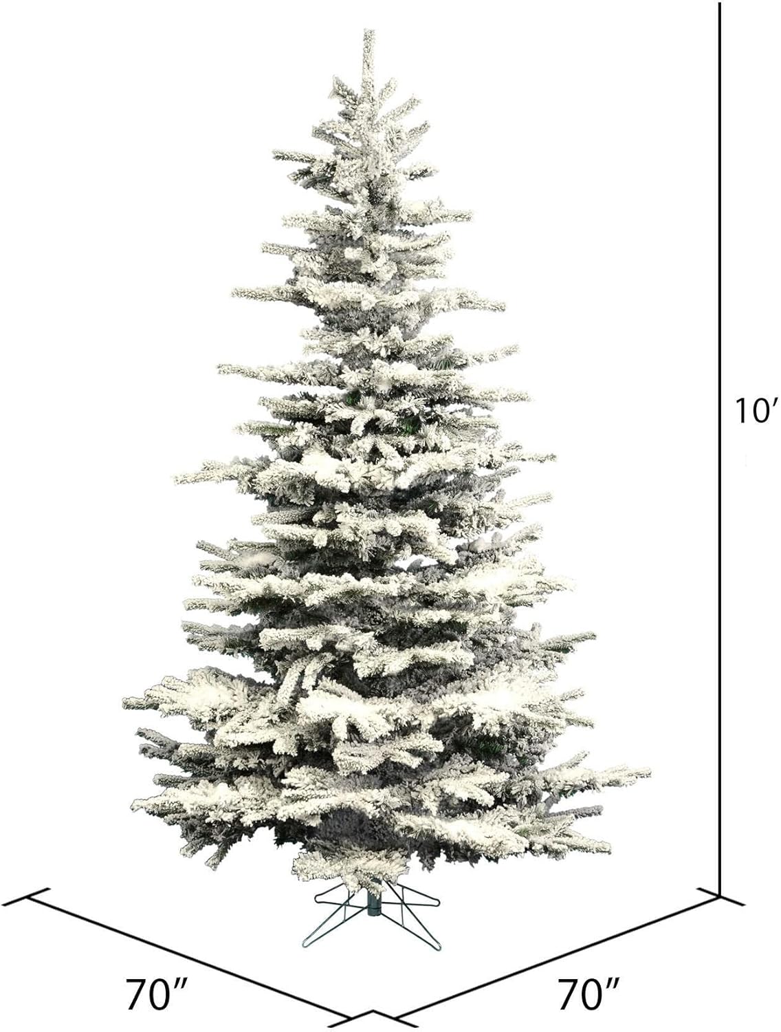 Vickerman 8.5' Flocked Sierra Fir Artificial Christmas Tree, Unlit - Lifelike Indoor Seasonal Home Decor - Maintenance Free Flocked Faux Christmas Tree