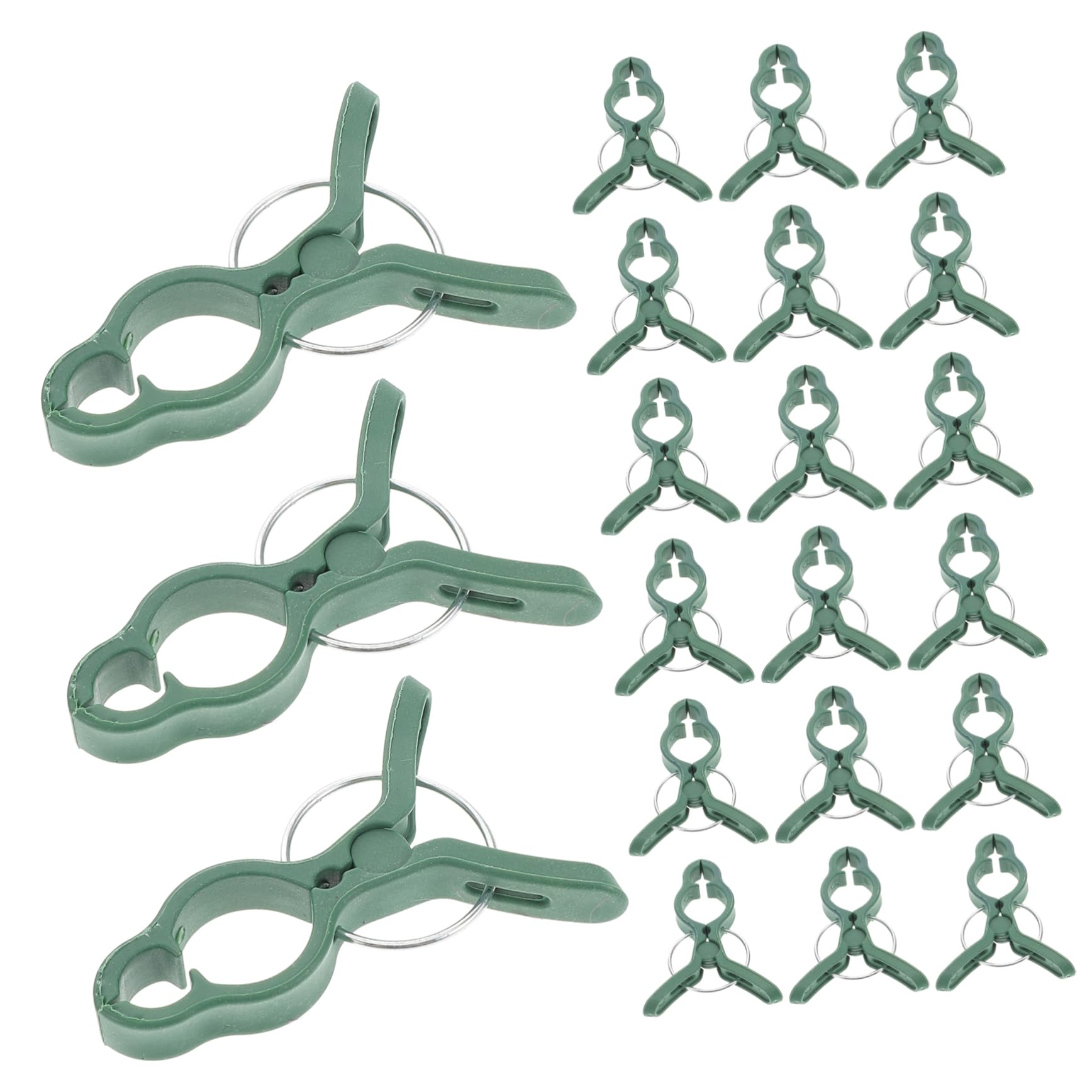 Toyvian 50 Pezzi Clip di Supporto Verde in Plastica per Piante da Giardino