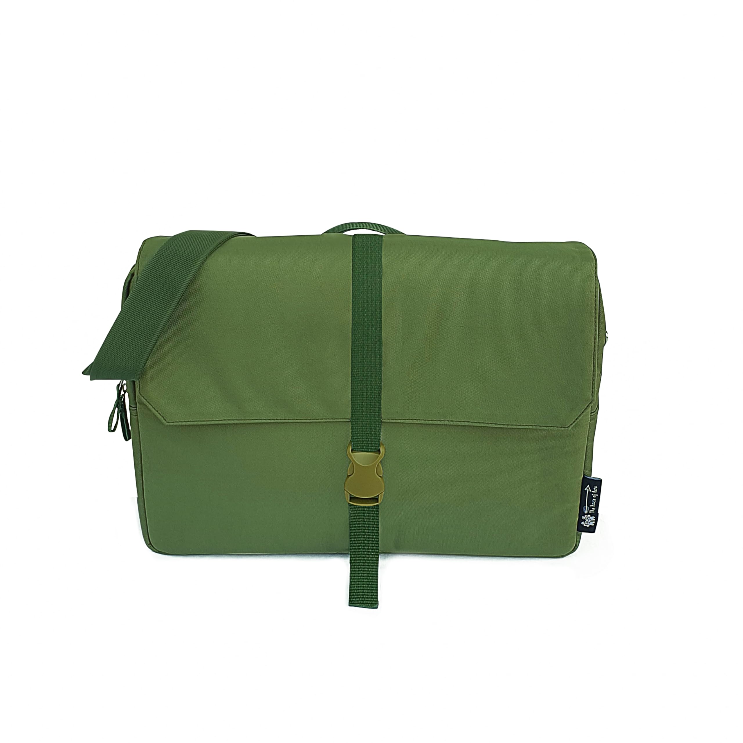 The House of Tara Waterproof Laptop Messenger Bag | With Trolley & Detachable Shoulder Strap | 2 Zip Compartments & Multiple internal pockets | Lightweight for Travel | Fits Up To 15.6" Laptop (Green) (B0CVNFPZR7) Amazon Price History, Amazon Price Tracker
