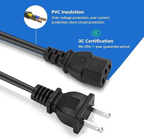 Miniatura 4 de Facmogu Adaptador de fuente de alimentación de 48 V, 2 A, CA 100-240 V a CC 48 V 2 A, interfaz de transformador de 0.217 x 0.098 in y enchufe de