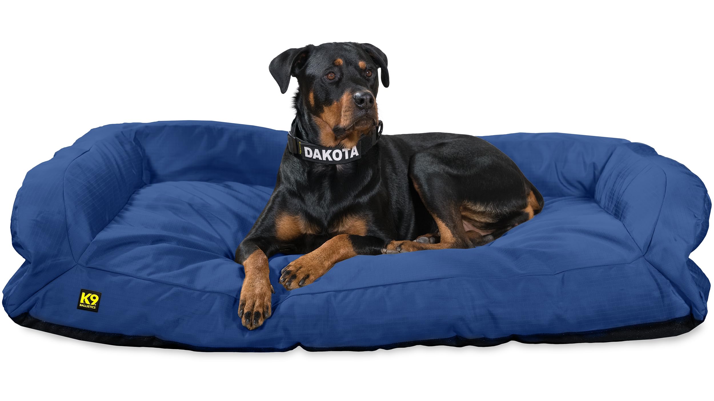 K9 Ballistics Tough Bolster Nesting Pillow X-Large Sofa Dog Bed with Removable Washable Cover - Durable, Water Resistant with Nonskid Bottom 54"x38",