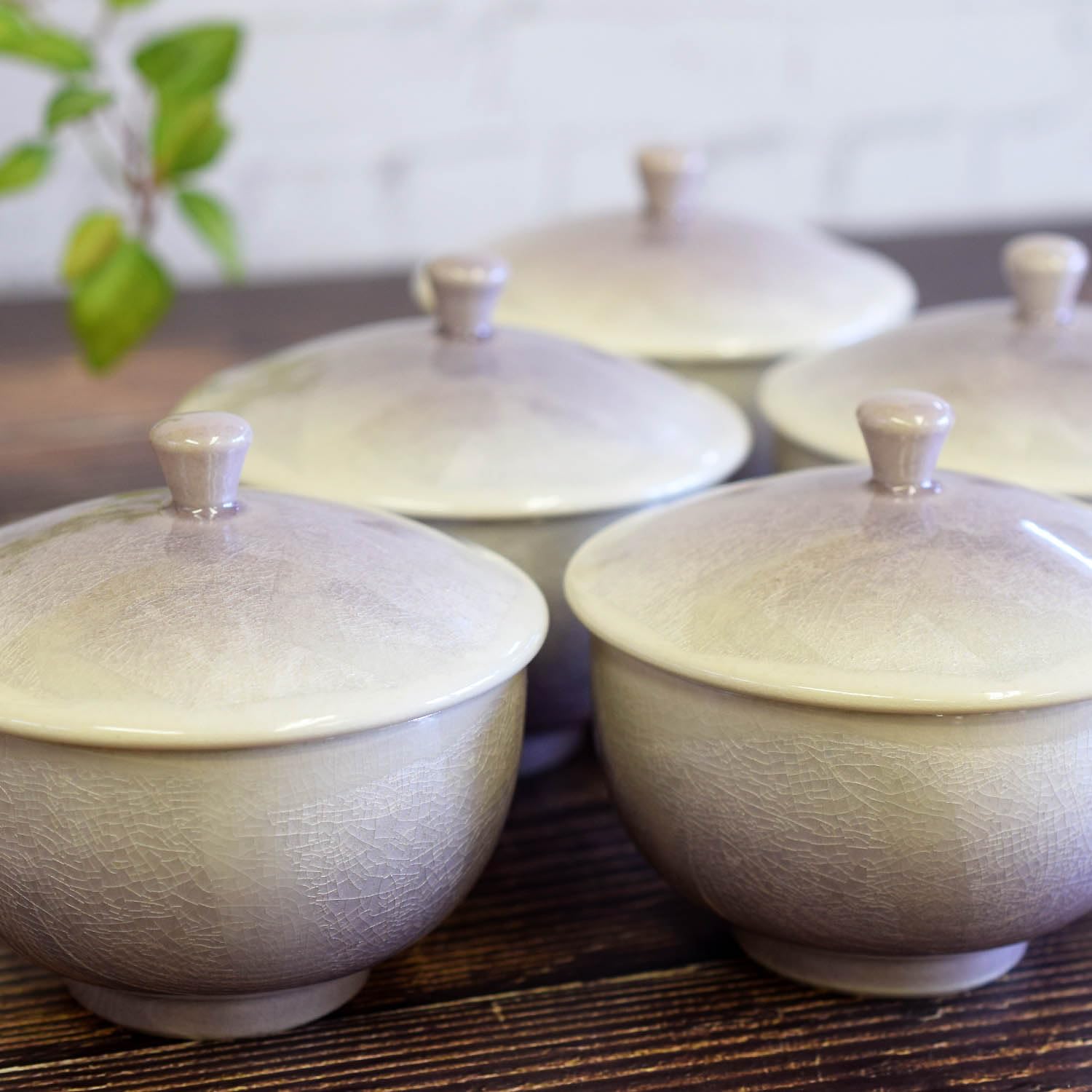 Amazon | 和座の蔵 おしゃれ 湯呑み茶碗 九谷焼 蓋付 湯呑み 5客