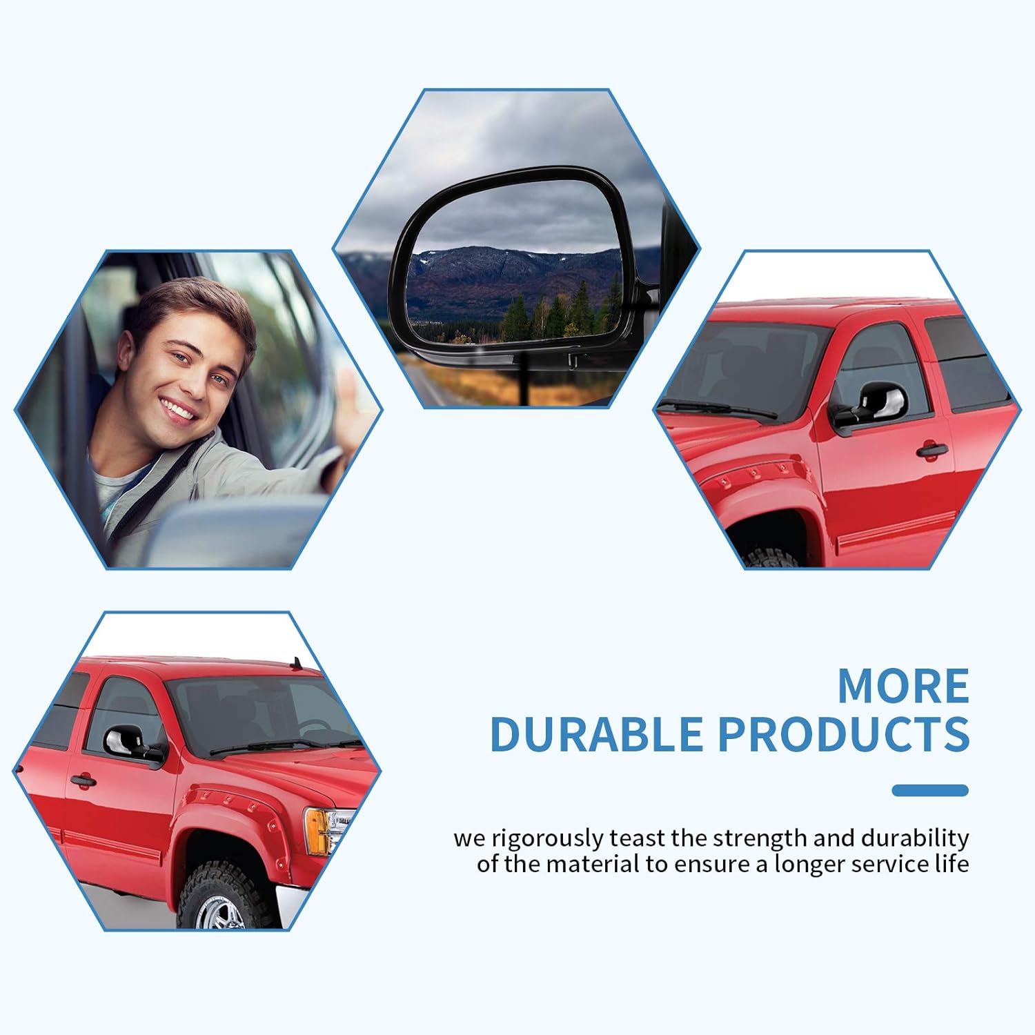 ECCPP Fit for 1997 for Isuzu Hombre 1996-1997 Olds Bravada 1995-1997 for Chevy Blazer S10 for GMC Jimmy S-15 1994-1997 for Chevy S10 Pickup for GMC S-15 Sonoma Left Side Mirror Power Adjustment