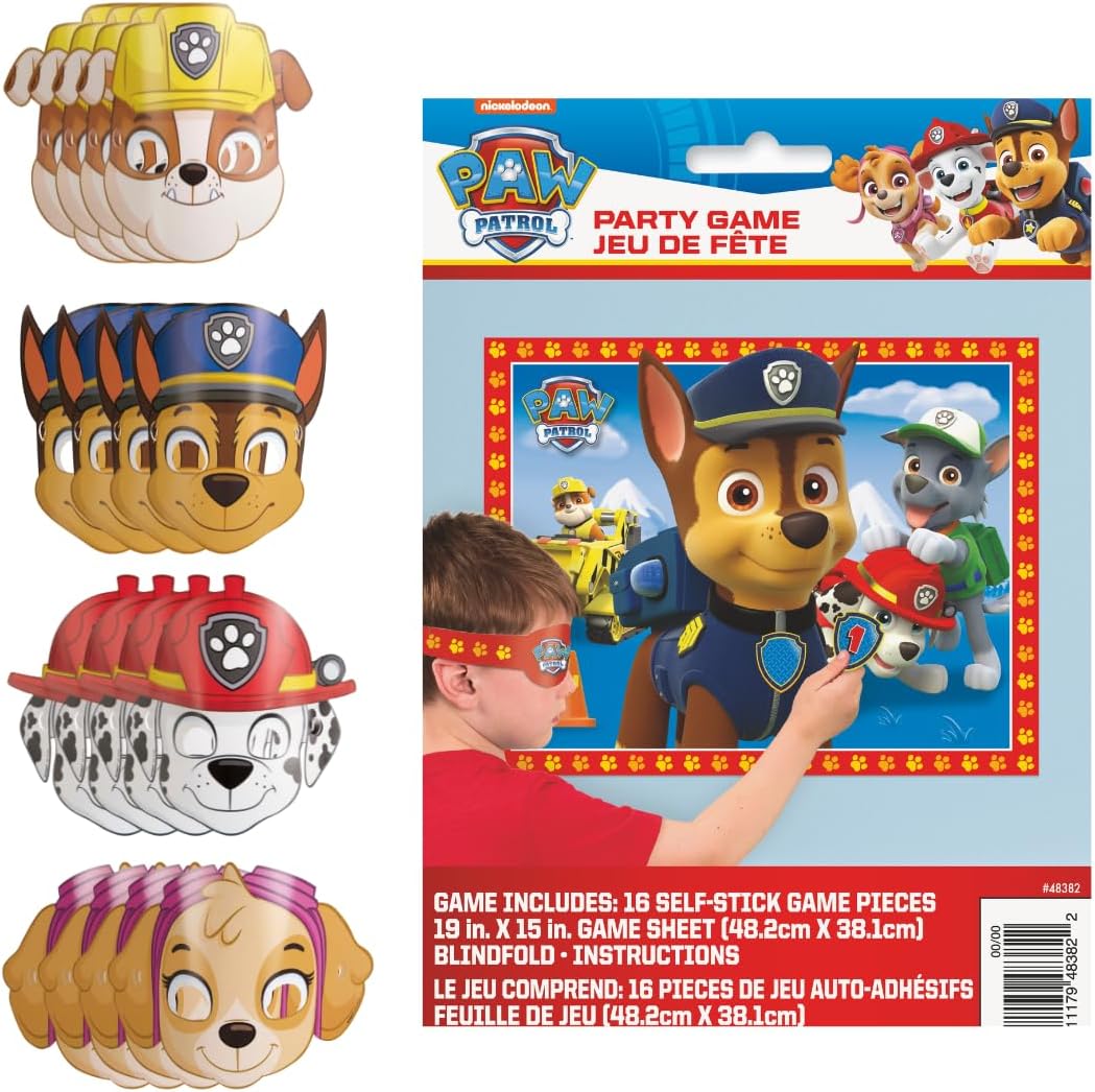 Paw Patrol Party Supplies Bundle - Unbeatable Value! Includes 1 Game Pack & 16 Masks, Perfect for Kids' Birthdays! Official Licensed Product for Ultimate Fun!