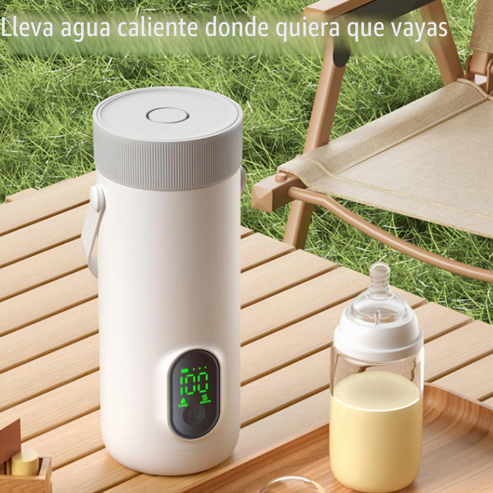 Tonysa Hervidor Eléctrico de Viaje de 350ml, Portátil, Recargable por USB,