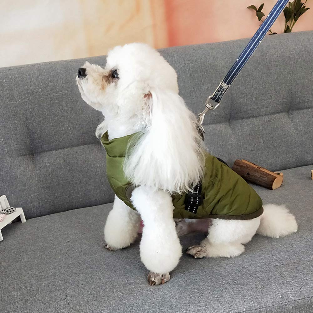 Ropa para perros pequeños, chaqueta chaleco de abrigo cálido de invierno para perros, abrigo para mascotas arnés para gatos cachorros perros pequeños