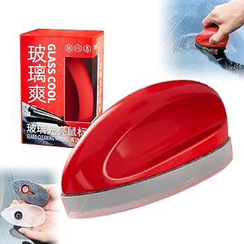 Powerful Windshield Cleaner & Oil Film Remover - Glass Cooler Bright Mouse Windshield Cleaning Tool - Streak-Free Fast-Acting - Coating Crystallizer Strongly Clean 1x Mouse & Coating Agent 3.5z