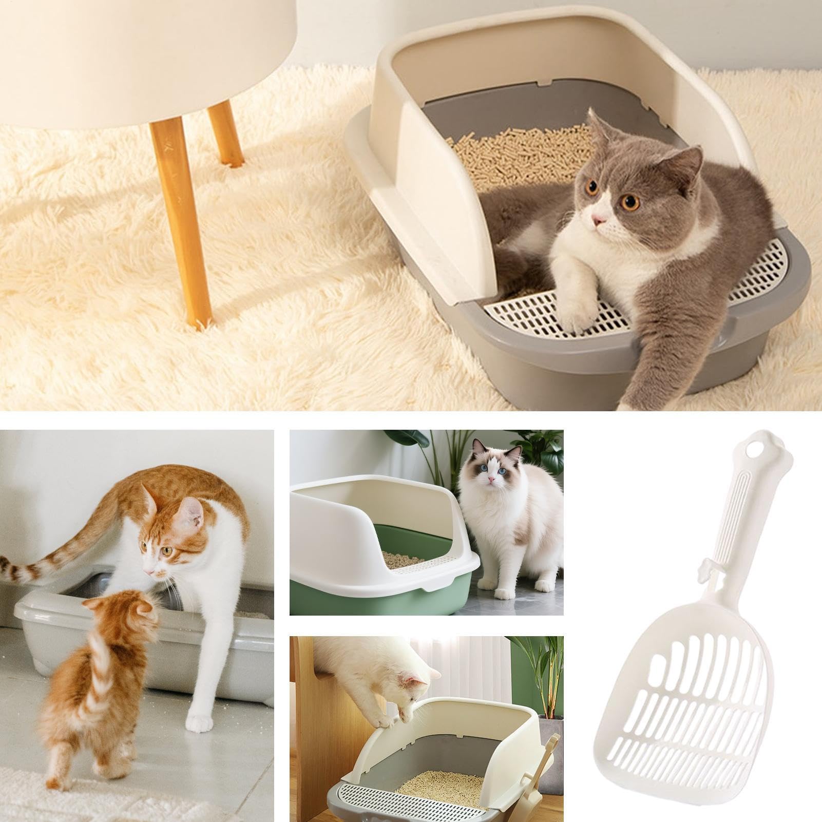 Katzenstreu Schaufel Für Katzentoilette KOT Schaufel Für Katzenbabys | Große Katzenstreuschaufel Für Haustiere Für Im Freien Zuhause Innenbereichen Wohnung Wohnzimmer Tierarztpraxis