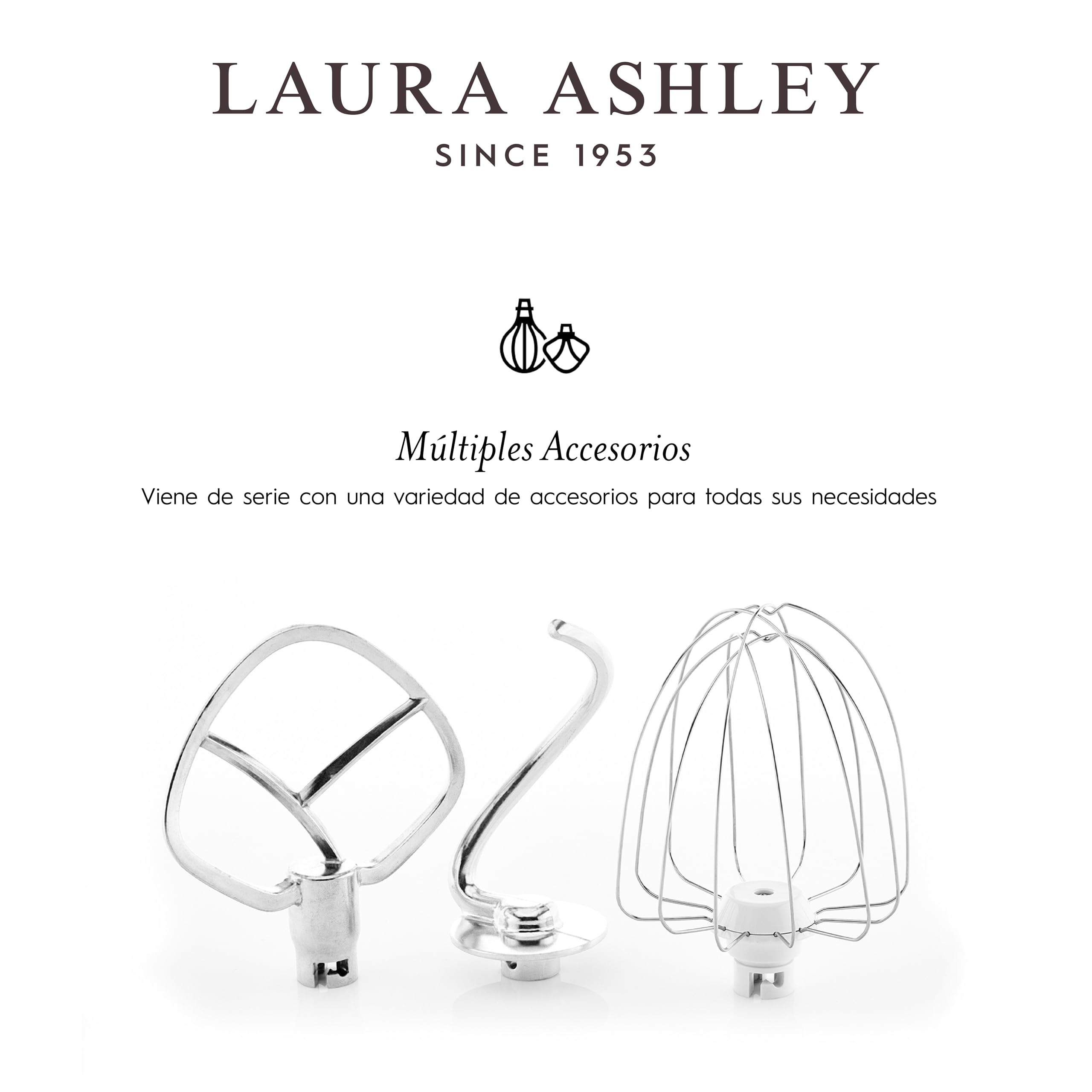 Laura Ashley Batidora Pie de Diecast de 6L con Estampado de Rosas de China de VQ - Procesador Alimentos con 10 Velocidades Infinitas, Opciones de Pulso, Motor de 1800W y Bol de Acero Inoxidable 304