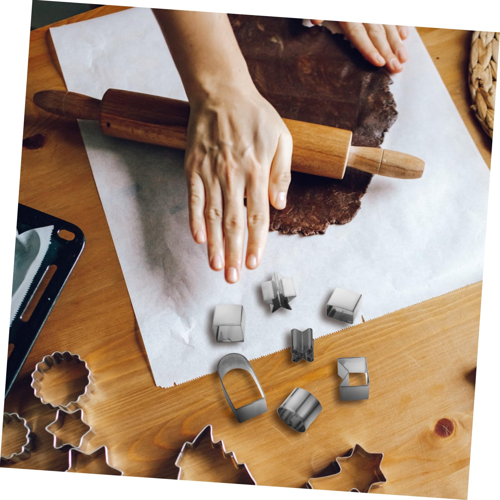 Emporte-pièces 3d en Acier Inoxydable 1 Set pour Biscuits de Noël Baking Décors Festifs