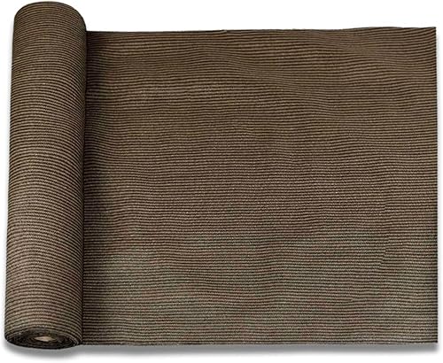 E&K Sunrise - Rollo de tela para sombra solar de 12 x 2 pies, para pérgola, patio, jardín, terraza, invernadero (marrón)