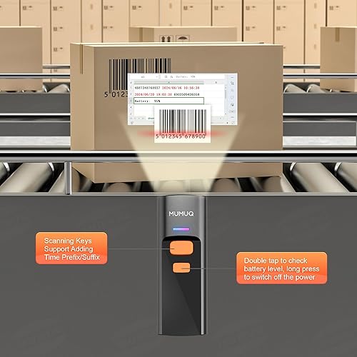 Miniatura 9 de Escáner de código de barras inalámbrico Mini Bluetooth 1D 2D QR Escáner de código de barras 3 en 1 Bluetooth y 2.4G y cable USB lector de código de