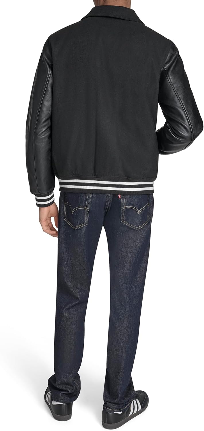 Levi's Men's Mixed Media Letterman Varsity Jacket - Image 4