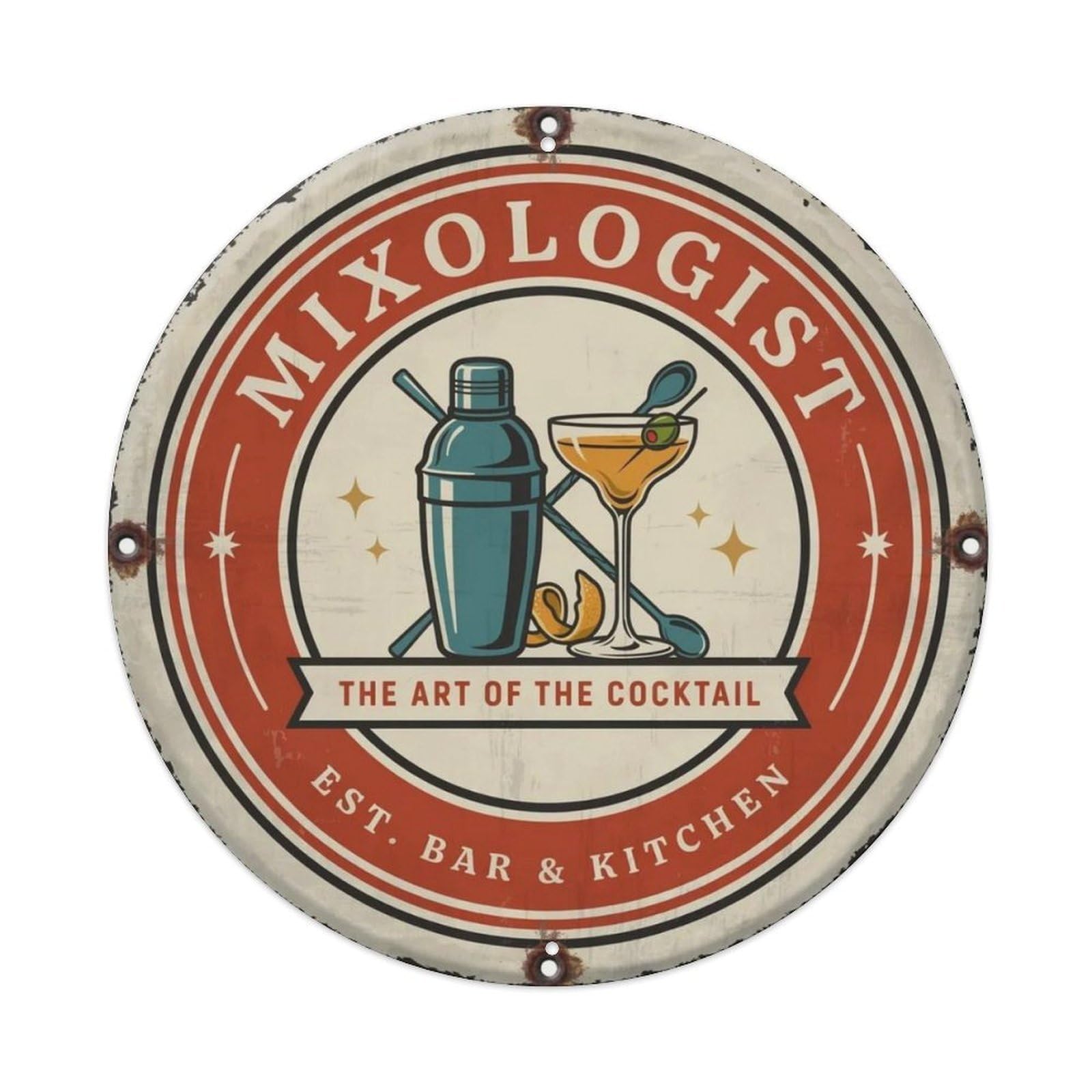 Mixologist Metal Tin Sign Plaque